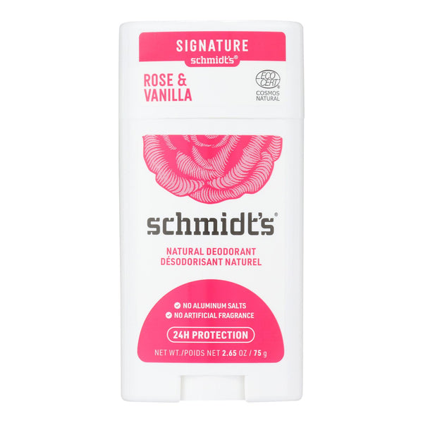 Schmidt's - Deodorant Rose&vanilla Stk - 1 Each - 2.65 Ounce
