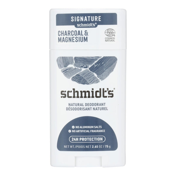 Schmidt's - Deodorant Chrcl&mag Stk - 1 Each - 2.65 Ounce