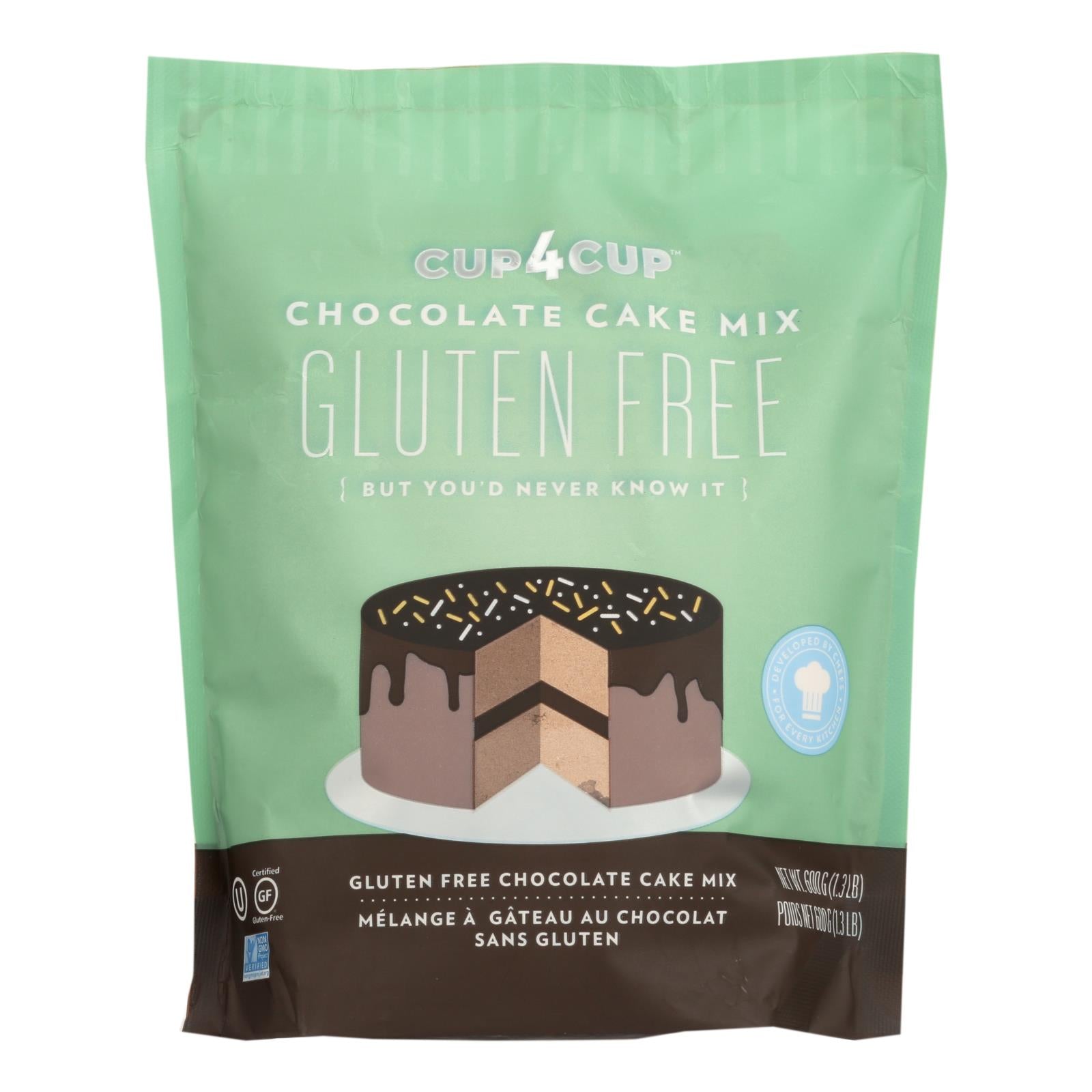 Cup 4 Cup Gluten Free Cake Mix - Case of 6 - 600 GR