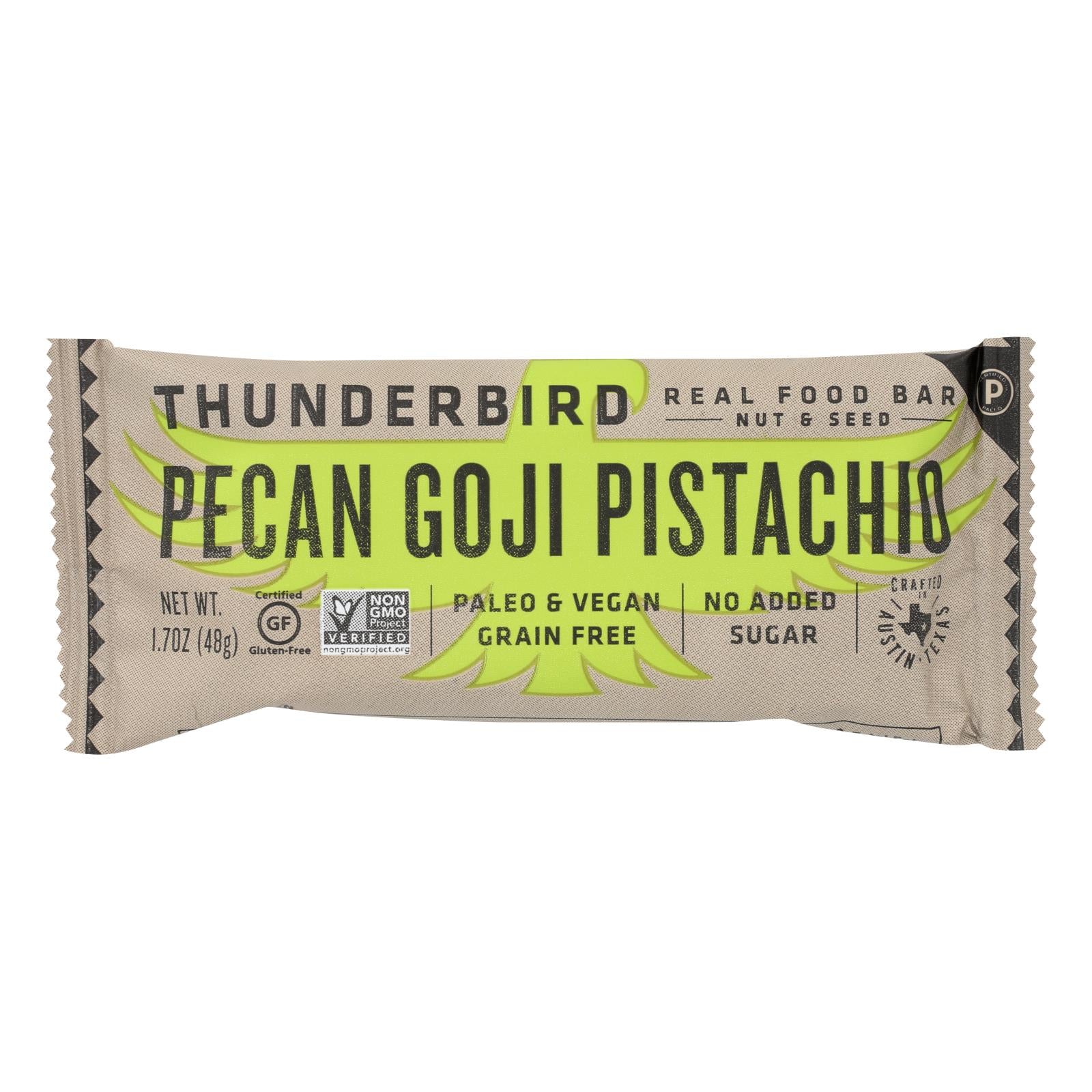 Thunderbird - Bar Pecans Goji Pistachio - Case of 12-1.7 Ounce