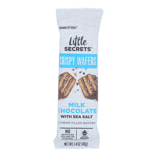 Little Secrets Crispy Wafer - Milk Chocolate With Sea Salt - Case of 12 - 1.4 Ounce.
