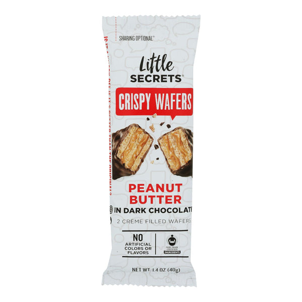 Little Secrets Crispy Wafer - Peanut Butter In Dark Chocolate - Case of 12 - 1.4 Ounce.