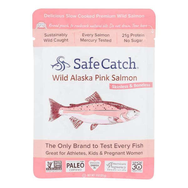 Safe Catch - Salmon Pink Wild Alaskan - Case of 12 - 3 Ounce