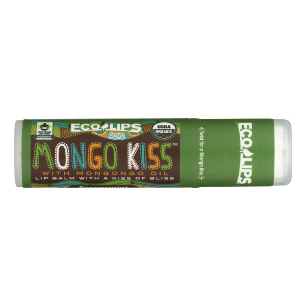 Mongo Kiss Display Center - Lip Balm - Organic - Eco Lips - Peppermint - .25 Ounce - case of 15