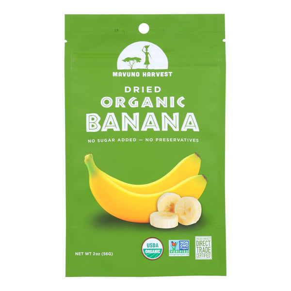 Mavuno Harvest Organic Gluten - Free Dried Banana - Case of 6 - 2 Ounce.