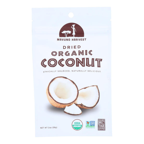 Mavuno Harvest - Organic Dried Fruit - Dried Coconut - Case of 6 - 2 Ounce.