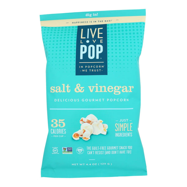 Live Love Pop - Popcorn Salt & Vinegar - Case of 12 - 4.4 Ounce