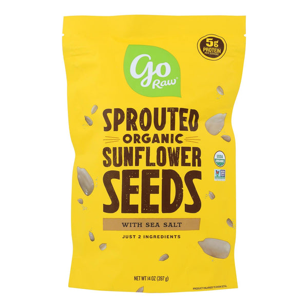 Go Raw Sprouted Seeds, Sunflower With Celtic Sea Salt  - Case of 6 - 14 Ounce