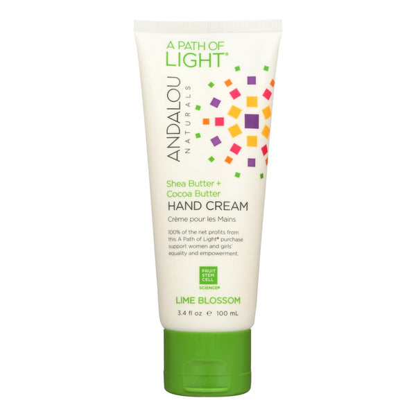 Andalou Naturals Hand Cream - A Force of Nature Shea Butter plus Coconut Water - Lime Blossom - 3.4 Ounce