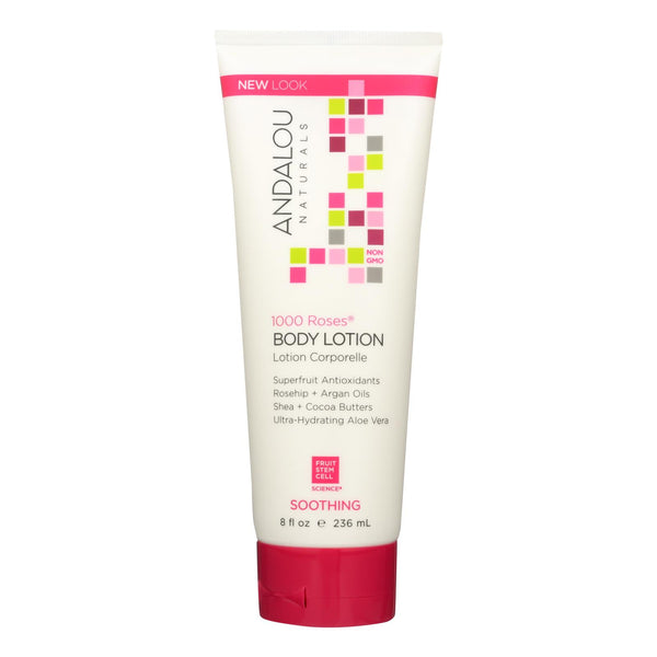 Andalou Naturals Soothing Body Lotion - 1000 Roses - 8 Ounce