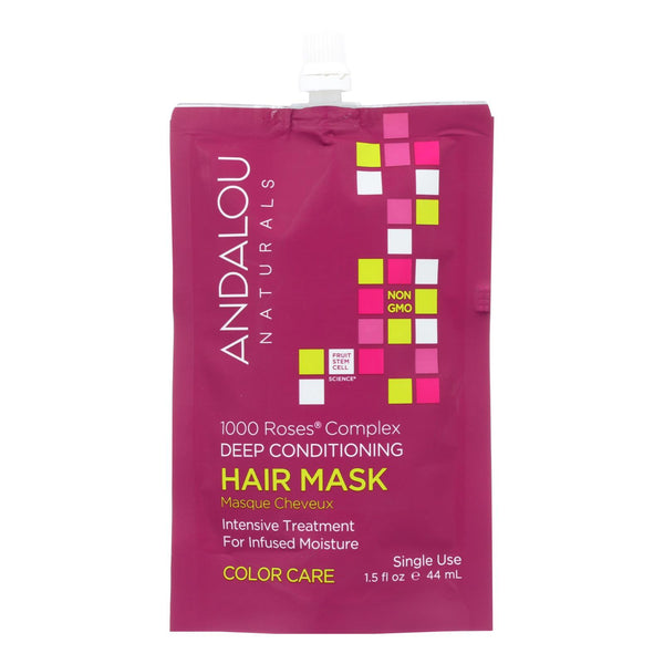 andalou Naturals Color Care Deep Conditioning Hair Mask -1000 Roses Complex - Case of 6 - 1.5 fl Ounce