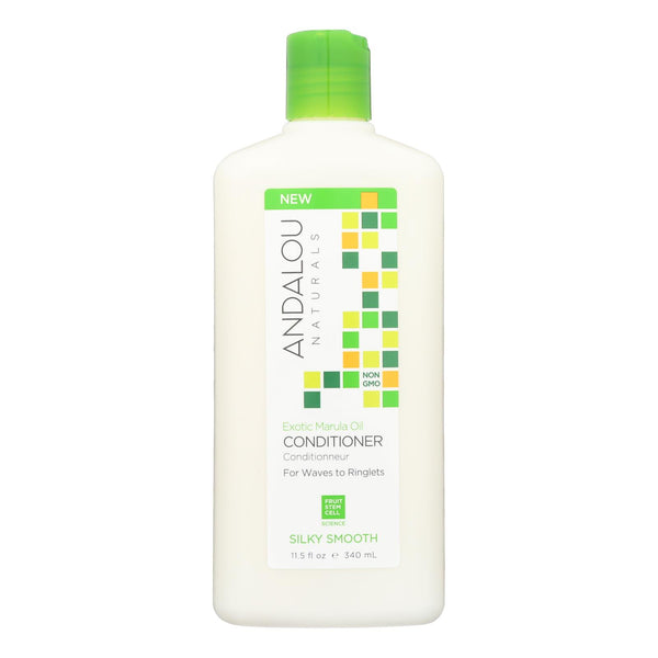 andalou Naturals Silky Smooth Conditioner -Exotic Marula Oil - 11.5 fl Ounce