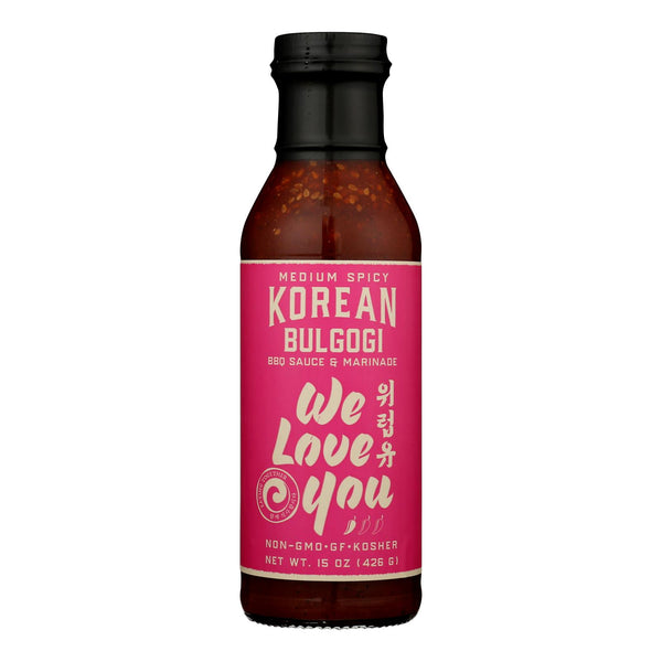 We Love You - Kor Bbq Sce&mrnd Medium Spicy - Case of 6-15 Ounce