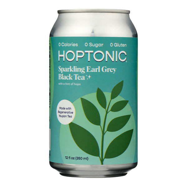 Hoptonic Tea - Sparkling Black Tea Earl Grey - Case of 6-12 Fluid Ounce