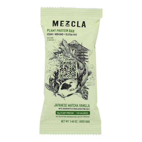 Mezcla - Prot Bar Japns Matcha Vanilla - Case of 15-1.4 Ounce