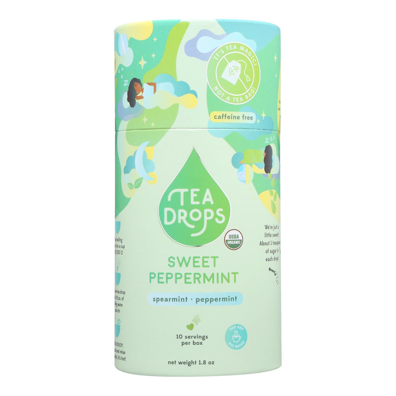 Tea Drops - Tea Sweet Peppermint - Case of 6 - 10 Count