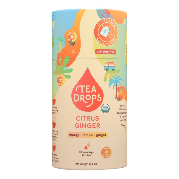 Tea Drops Organic Pressed Tea - Case of 6 - 10 Count
