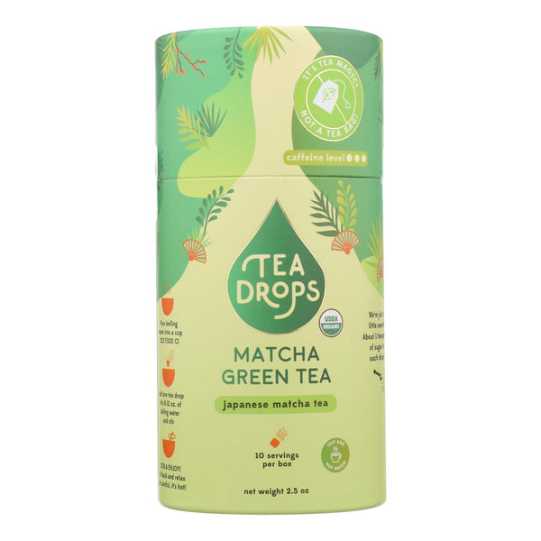 Tea Drops - Tea Matcha Green Drops - Case of 6 - 10 Count