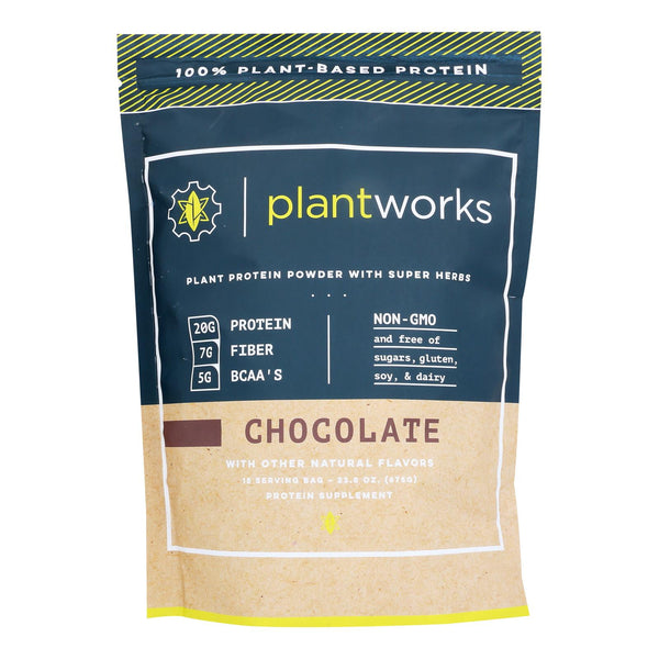 Plant Works - Protein Powder Chocolate - Case of 4-23.8 Ounce