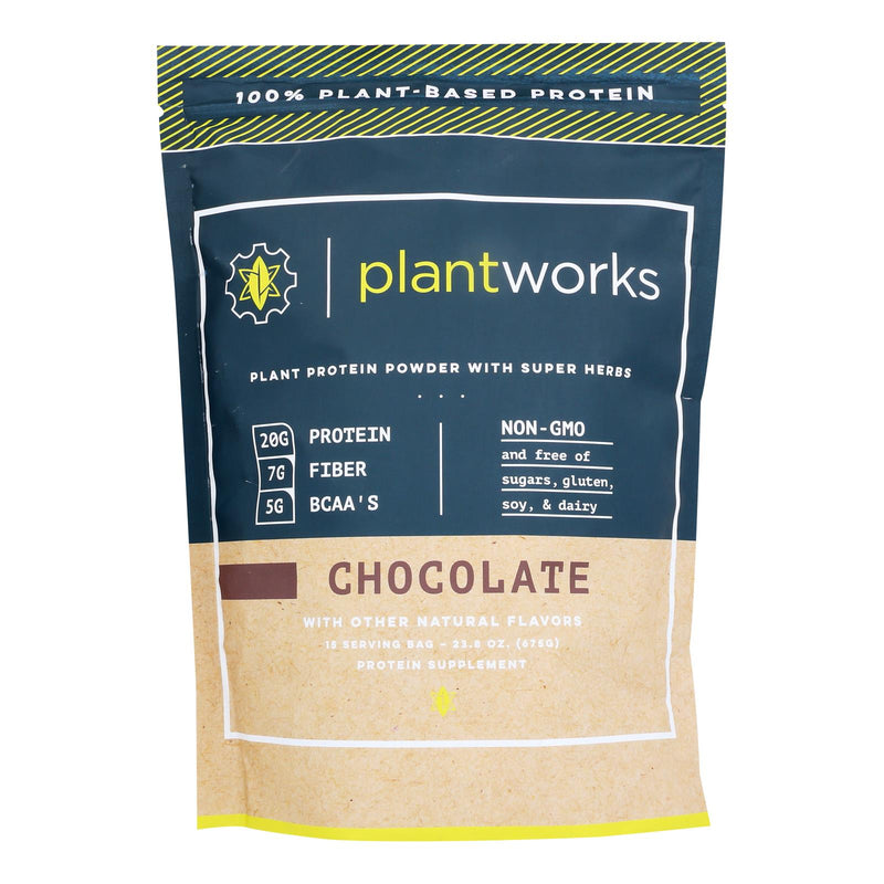 Plant Works - Protein Powder Chocolate - Case of 4-23.8 Ounce