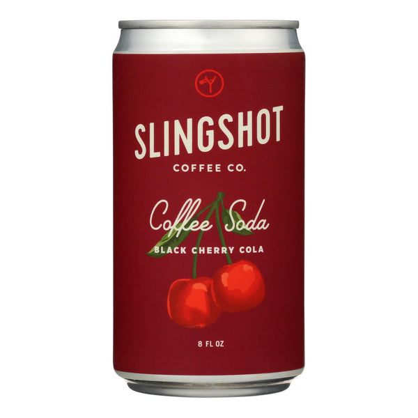 Slingshot Coffee Black Cherry Cola Coffee Soda, Black Cherry Cola - Case of 12 - 8 Fluid Ounce