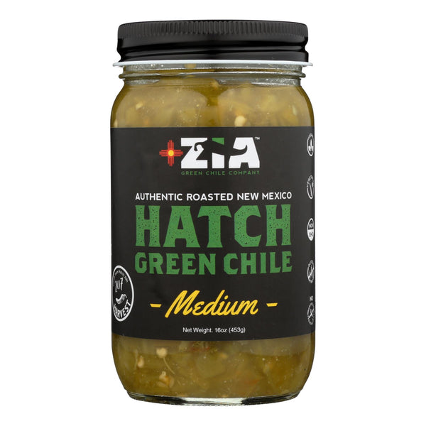 Zia Green Chile Company - Green Chile Medium Hatch - Case of 6 - 16 Ounce