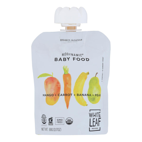 White Leaf Provisions - Baby Food Mango Crt Pr Bn - Case of 6 - 3.17 Ounce