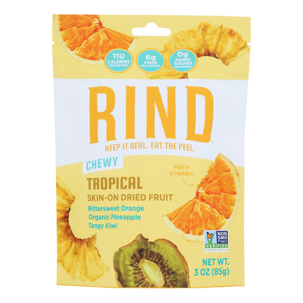 Rind Snacks - Dried Fruit Blend Tropical - Case of 12 - 3 Ounce