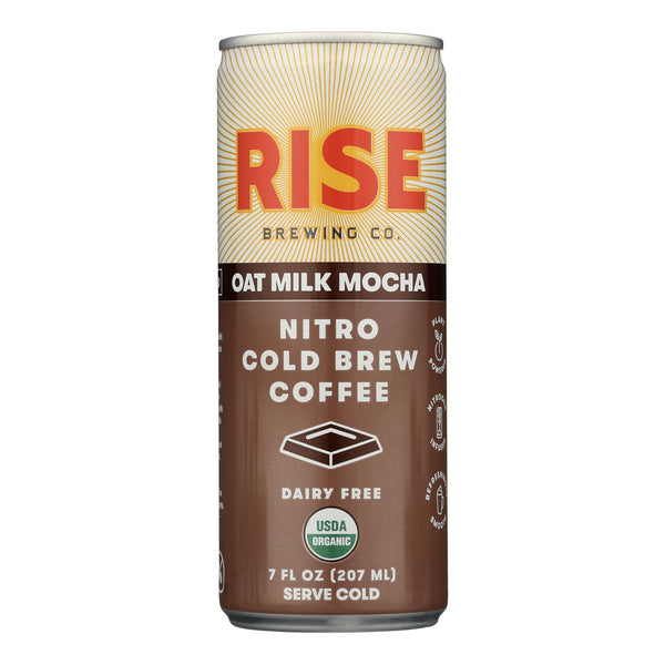 Rise Brewing Co. Mocha Latte Nitro Cold Brew Coffee, Mocha Latte - Case of 12 - 7 Fluid Ounce