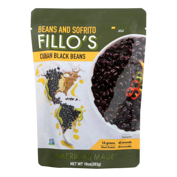 Fillo's Beans - Cuban Black Beans - Case of 6 - 10 Ounce.