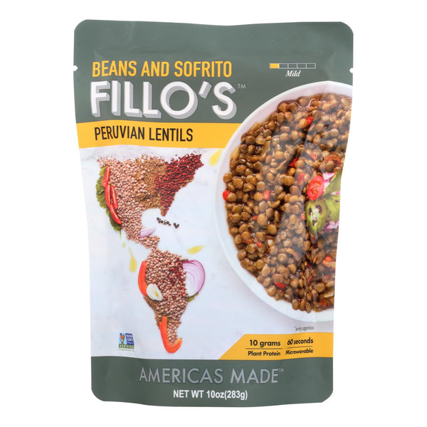 Fillo's Beans - Peruvian Lentils - Case of 6 - 10 Ounce.