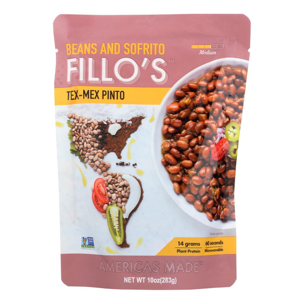 Fillo's Beans - Tex Mex Pinto - Case of 6 - 10 Ounce.