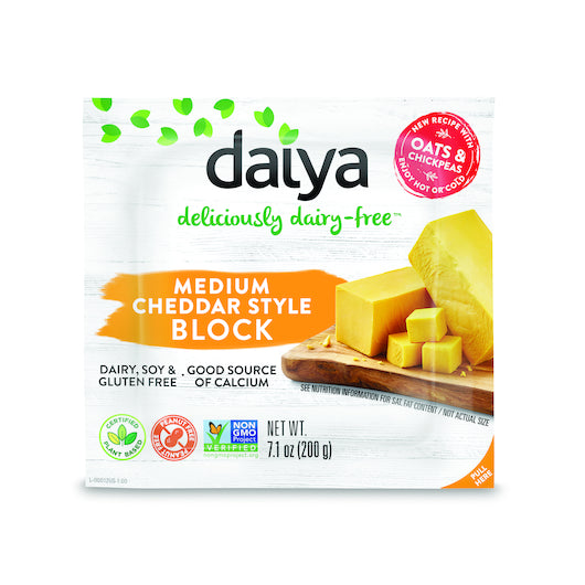 Daiya Medium Cheddar Style Block 8-7.1 Ounce, 7.1 Ounces - 8 Per Case
