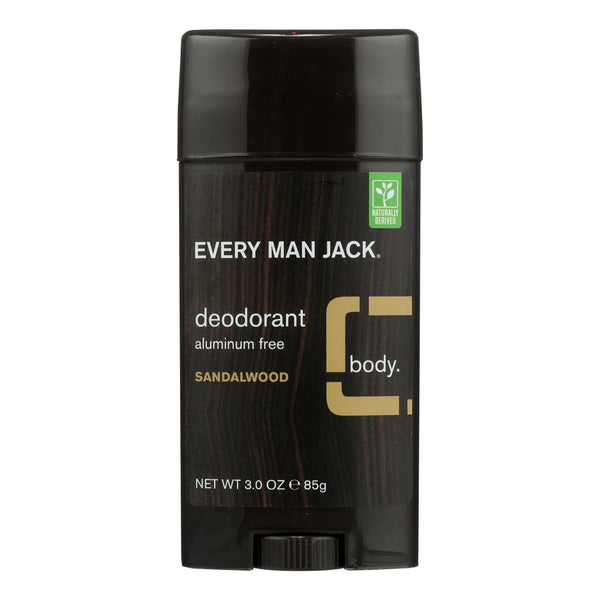 Every Man Jack Body Deodorant - Sandalwood - Aluminum Free - 3 Ounce