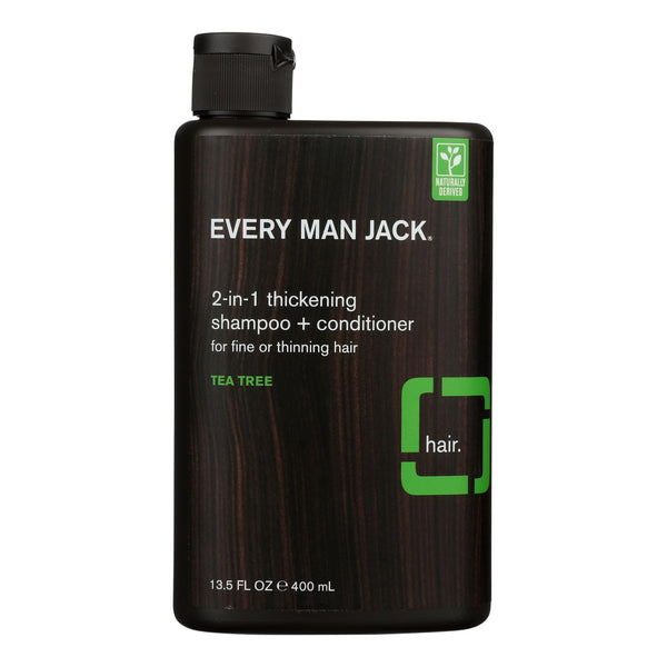 Every Man Jack 2 in 1 Shampoo plus Conditioner - Thickening - Scalp and Hair - Fine or Thinning Hair - 13.5 Ounce