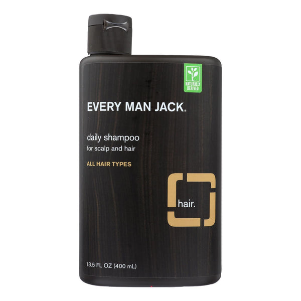 Every Man Jack Daily Shampoo - Scalp and Hair - All Hair Types - Sandalwood - 13.5 Ounce