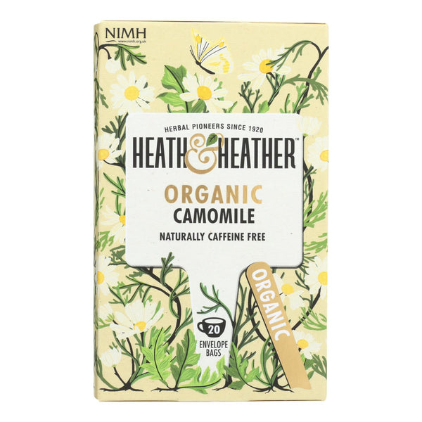 Heath & Heather - Tea Camomile Herbal - Case of 6 - 20 Count