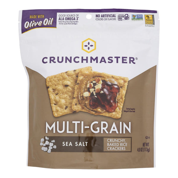 Crunchmaster - Multigrn Cracker Sea Salt - Case of 12 - 4 Ounce