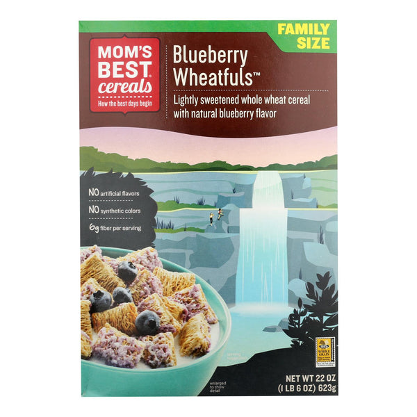 Mom's Best Cerealﾮ Lightly Sweetened Whole Wheat Cereal Blueberry Wheatfuls - Case of 12 - 22 Ounce