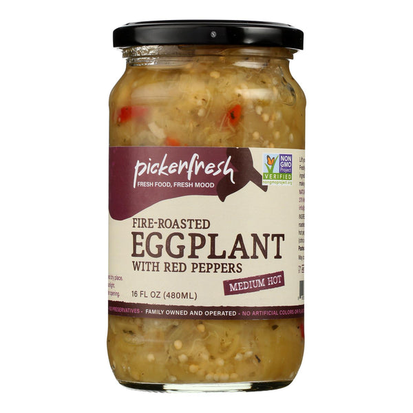 Pickerfresh - Eggplant Fire Rst Red Pepper - Case of 6-15 Ounce