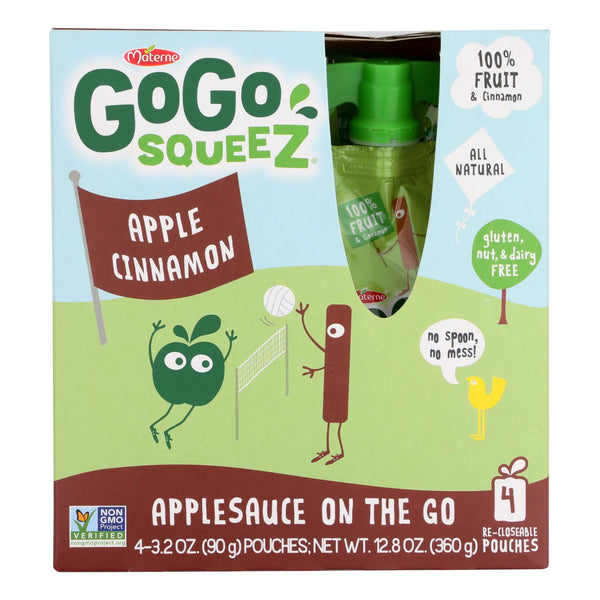 GoGo Squeeze Organic - Apple cinnamon - Case of 12 - 3.2 Ounce.