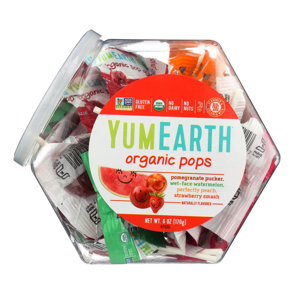 Yummy Earth Organic Lollipops Assorted Personal Bin - 6 Ounce - Case of 10