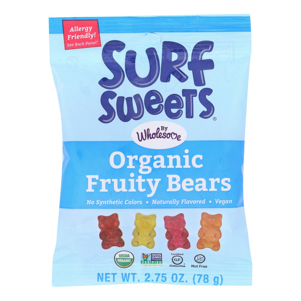 Surf Sweets Organic Fruity Bears - Case of 12 - 2.75 Ounce.
