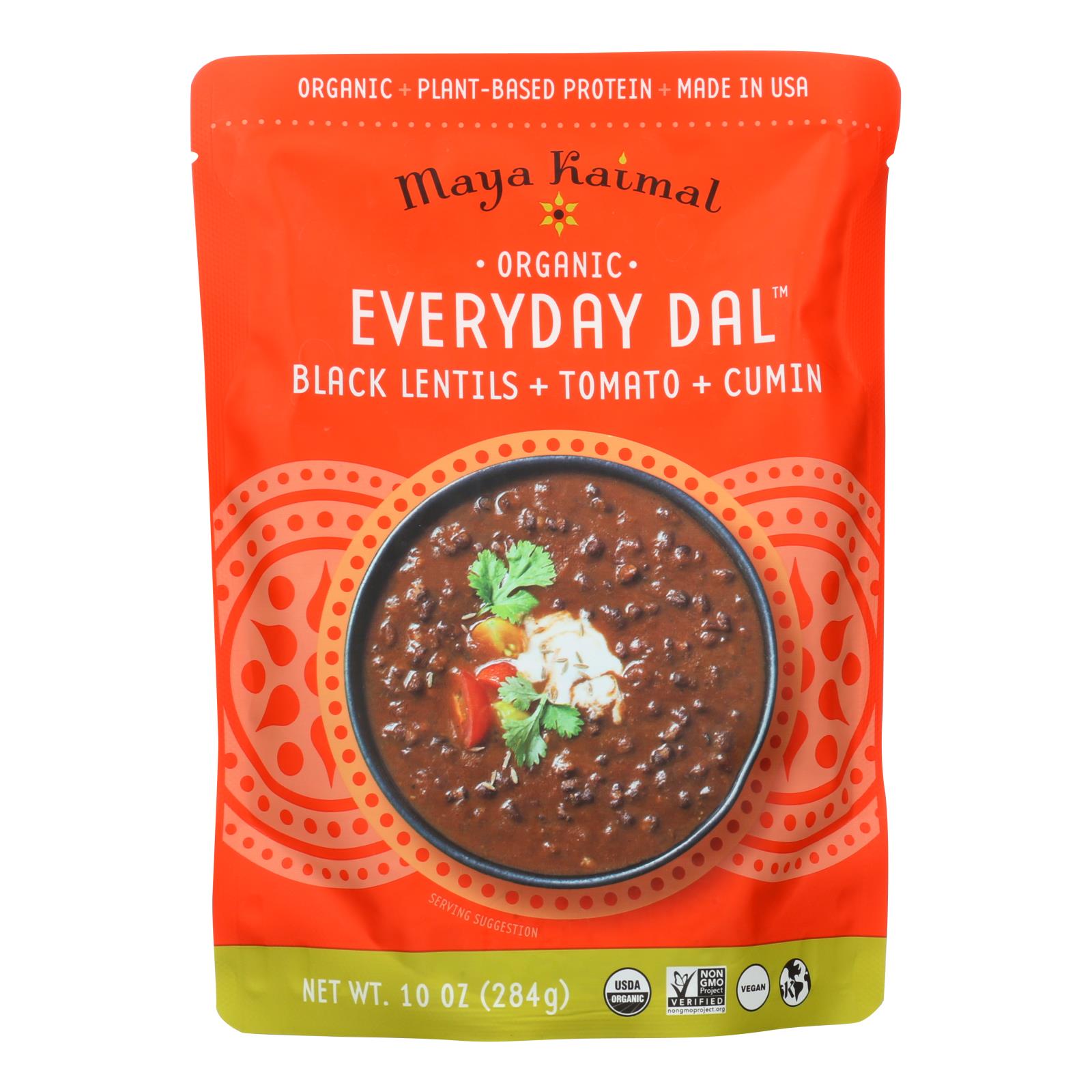 Maya Kaimal - Organic Everyday Dal - Black Lentil Tomato Cumin - Case of 6 -10 Ounce