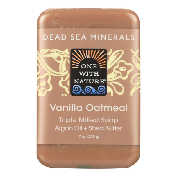 One With Nature Dead Sea Mineral Vanilla Oatmeal Soap - 7 Ounce