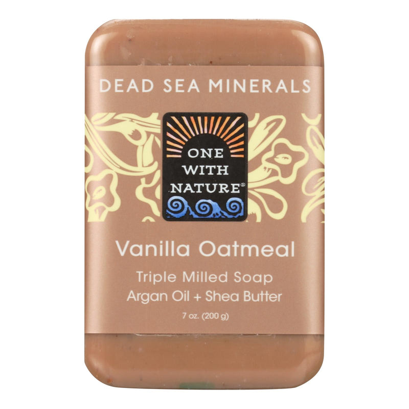 One With Nature Dead Sea Mineral Vanilla Oatmeal Soap - 7 Ounce