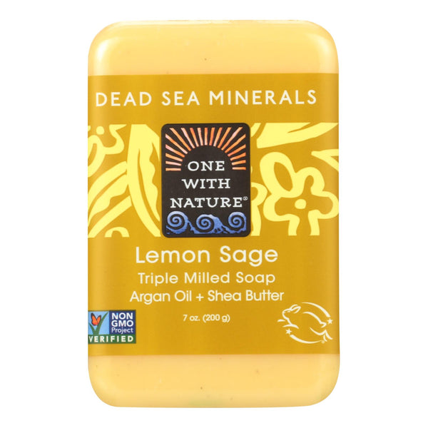 One With Nature Dead Sea Mineral Lemon Verbena Soap - 7 Ounce