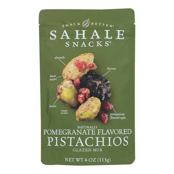 Sahale Snacks Premium Blend Pistachio - Pomegranate - Case of 6 - 4 Ounce.
