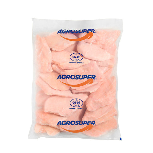 Agro Super Skinless Boneless Chicken Breast IQF 10 Pound Each - 4 Per Case.