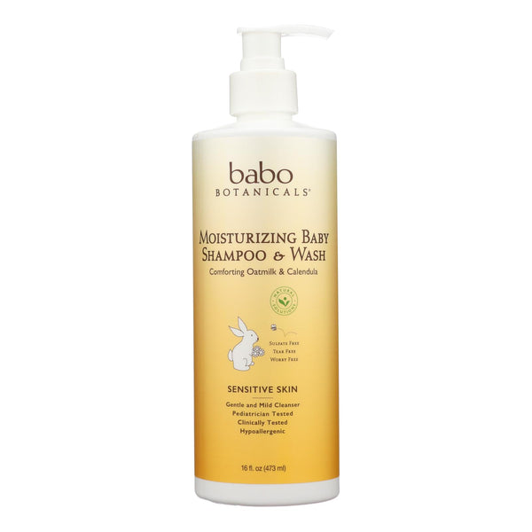 Babo Botanicals - Baby Shampoo and Wash - Moisturizing - Oatmilk - 16 Ounce